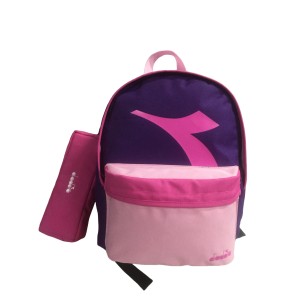 Student school bag comes with pencil bag oem qft